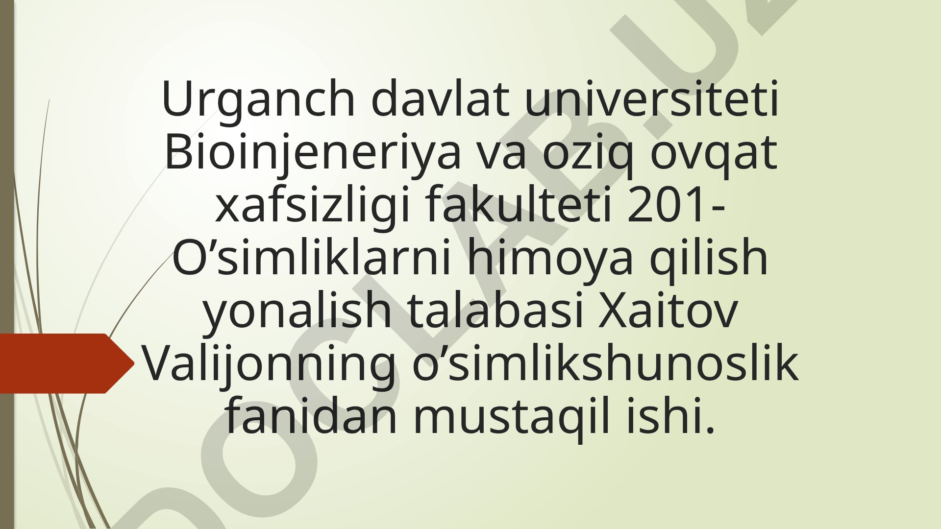 O'simliklarning o'sish va generativ davrlari