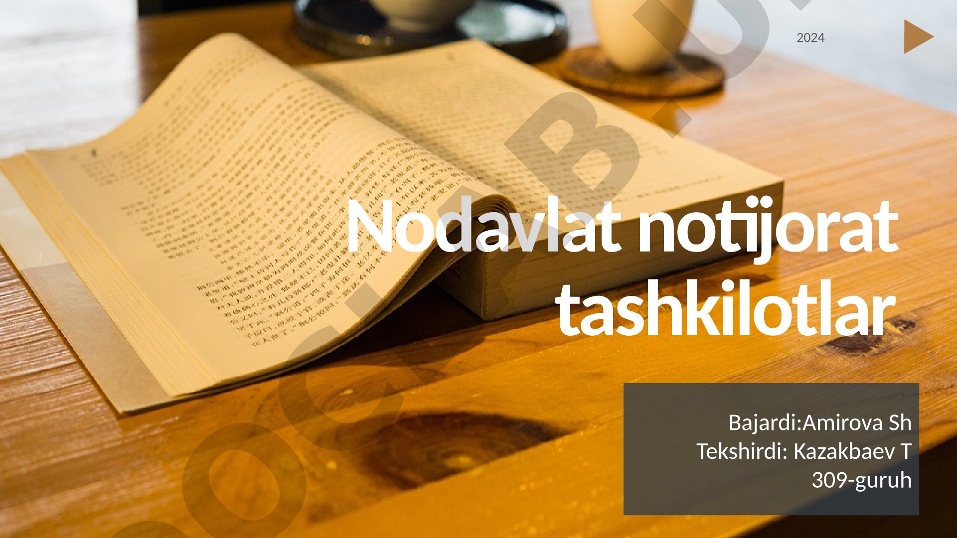 Nodavlat notijorat tashkilotlar tadbirkorlik subyektlari sifatida: tushunchasi va