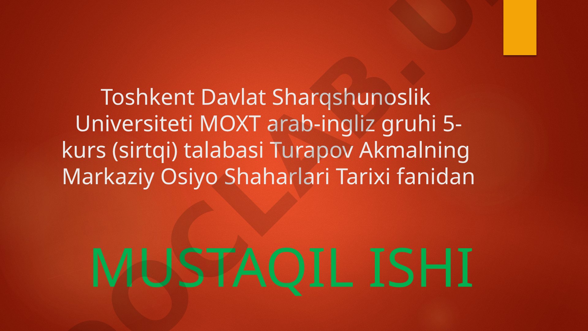 Shahrisabz shahri uning memoriy yodgorliklari va tarixiy ahamiyati