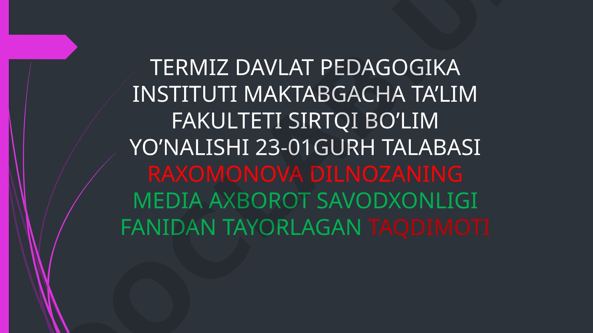 Media muhitda axloqiy tamoyillar