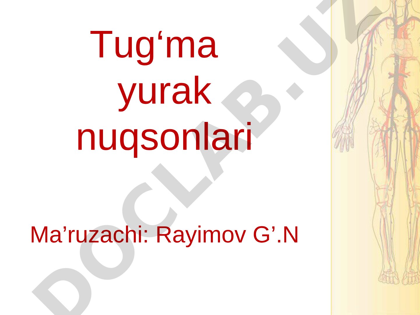 Tug‘ma yurak nuqsonlari