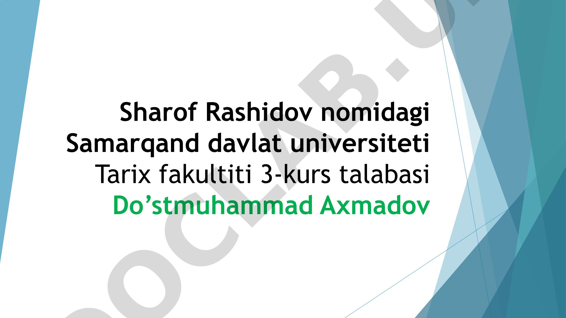 O'rta Osiyoda ilk paleolit davri madaniyati xususiyatlari