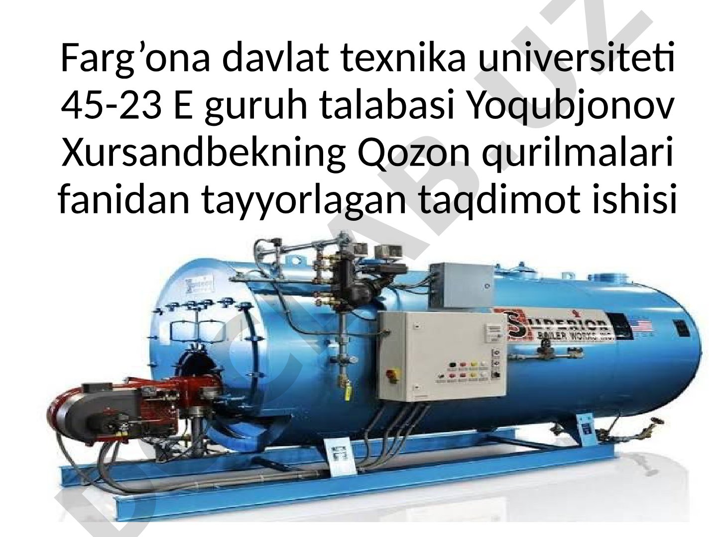 Qozon agregat elementlarini yuvish
