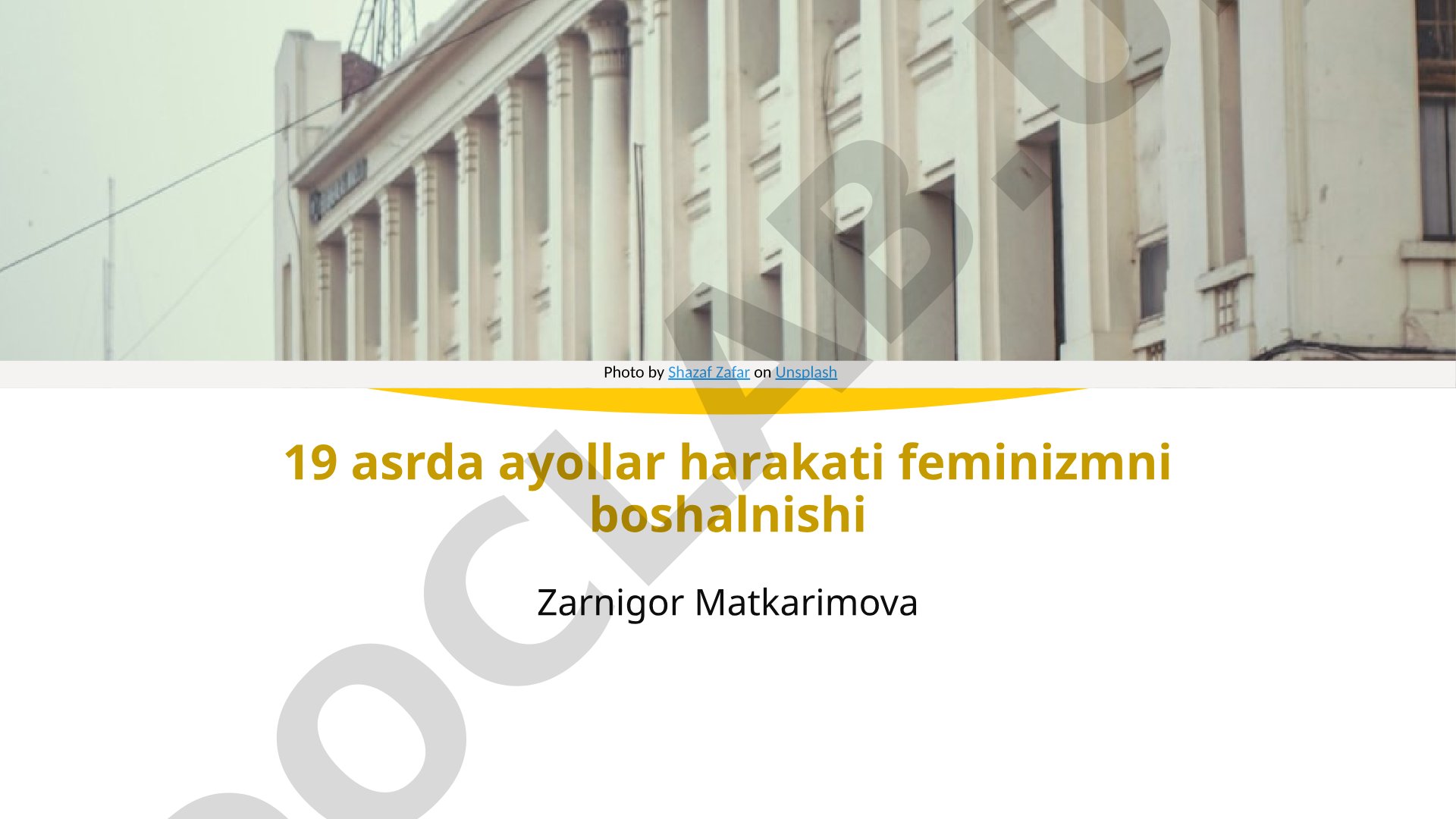 Feminizm va ayollar harakati tarixi