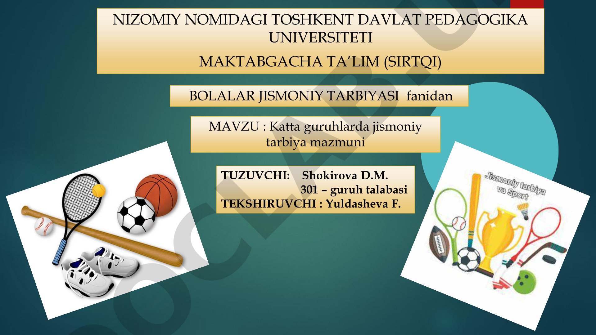 Katta guruhlarda jismoniy tarbiya mazmuni