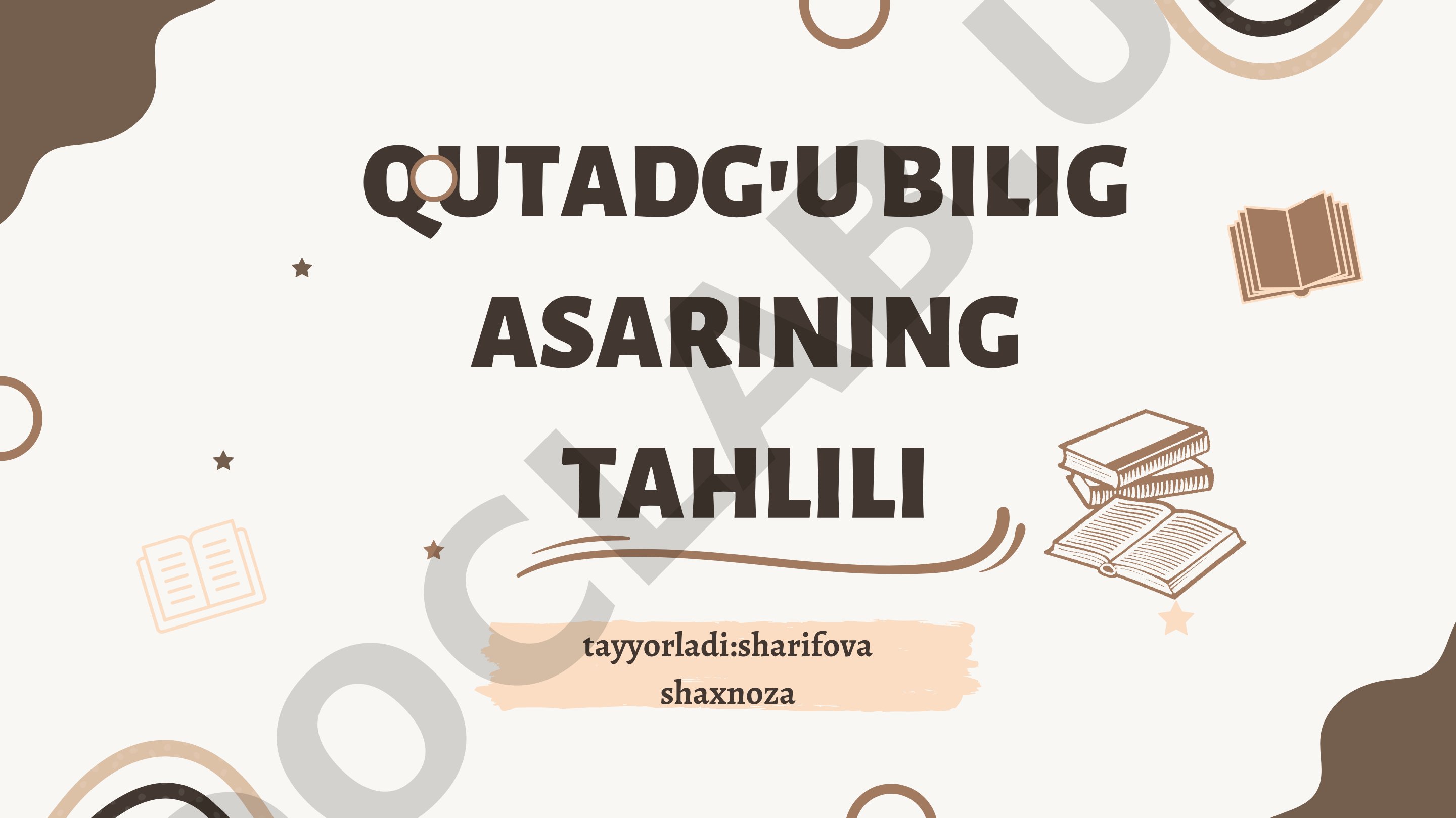 Qutadg'u bilig asarining tahlili