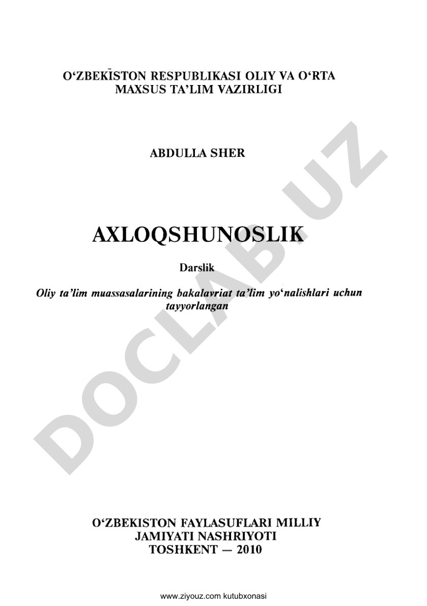 Axloqshunoslik