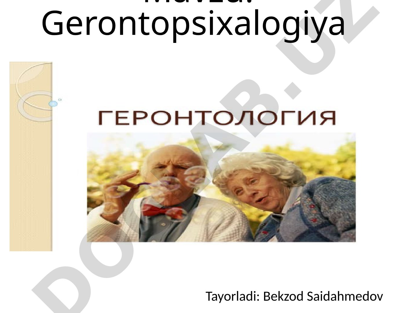 Gerontopsixologiya