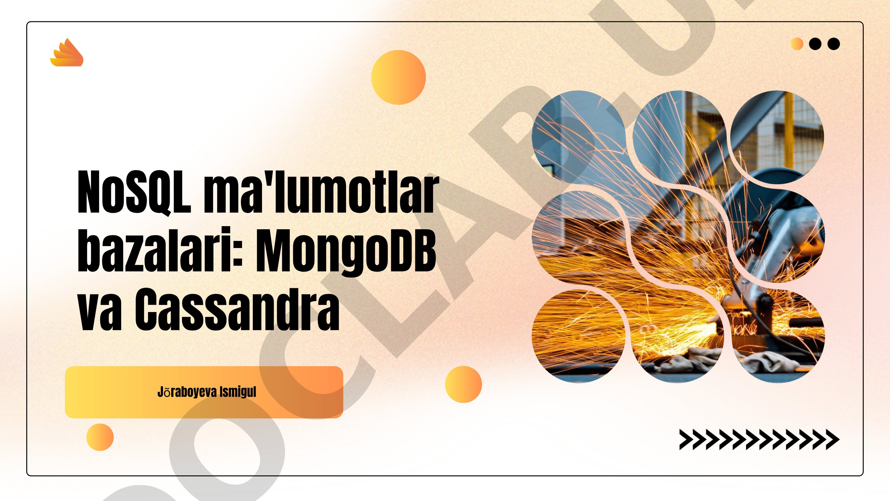 NoSQL ma'lumotlar bazalari: MongoDB va Cassandra