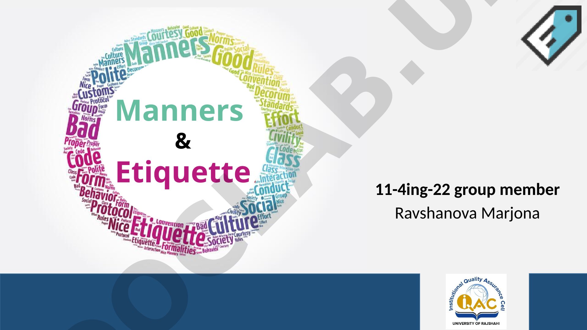 Manners & Etiquette