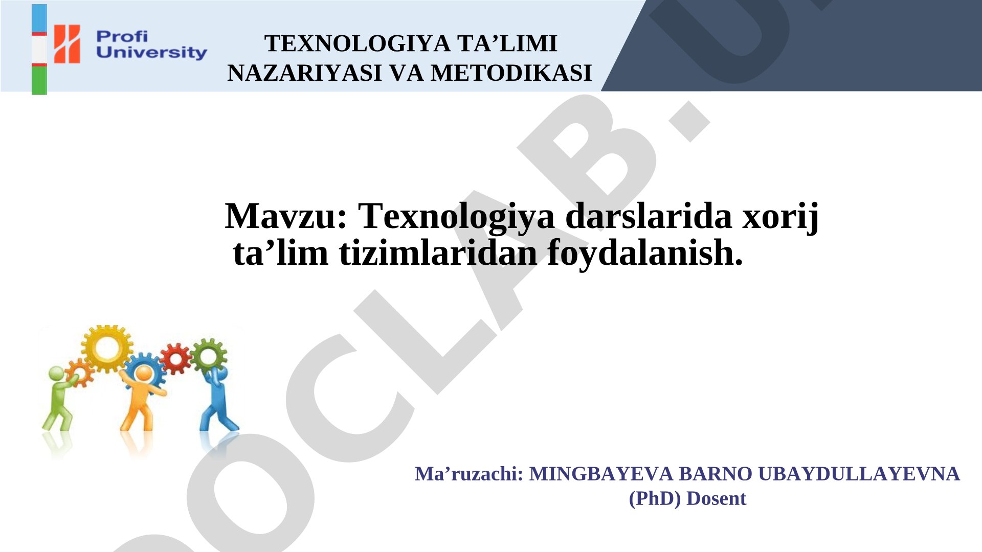 Texnologiya darslarida xorij ta’lim tizimlaridan foydalanish