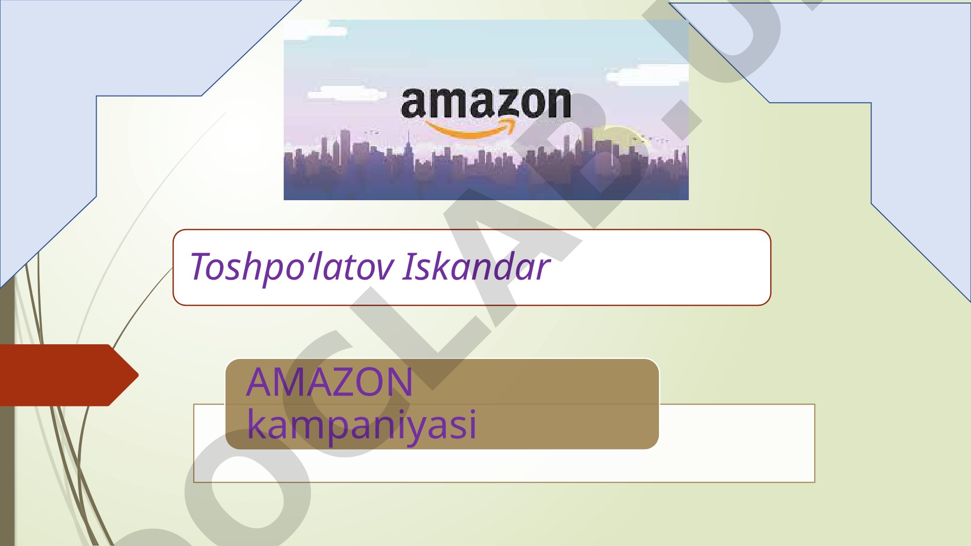 Amazon.com shirkati va uning asoschisi Jeff Bezos haqida ma'lumot