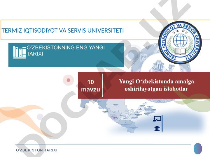 Yangi O'zbekistonda amalga oshirilayotgan islohotlar