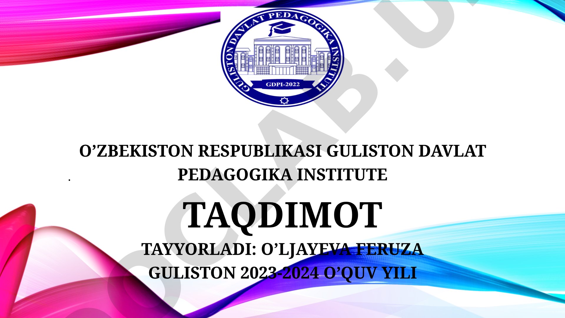 Maktabgacha talim tashkilotlarida ta’lim tarbiya ishlari