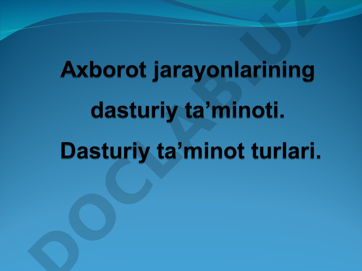 Zamonaviy operatsion sistemalar va Windows muhitida ishlash