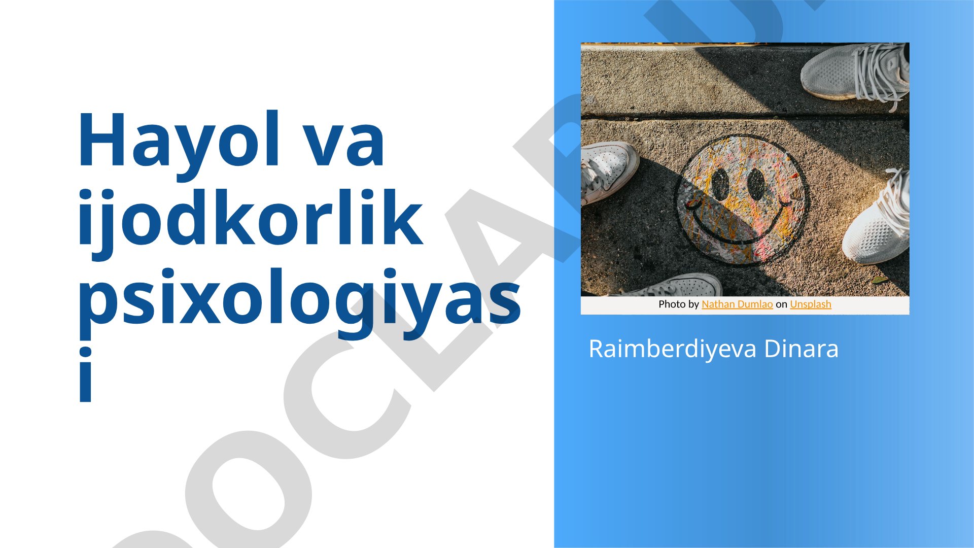 Hayol va ijodkorlik psixologiyasi