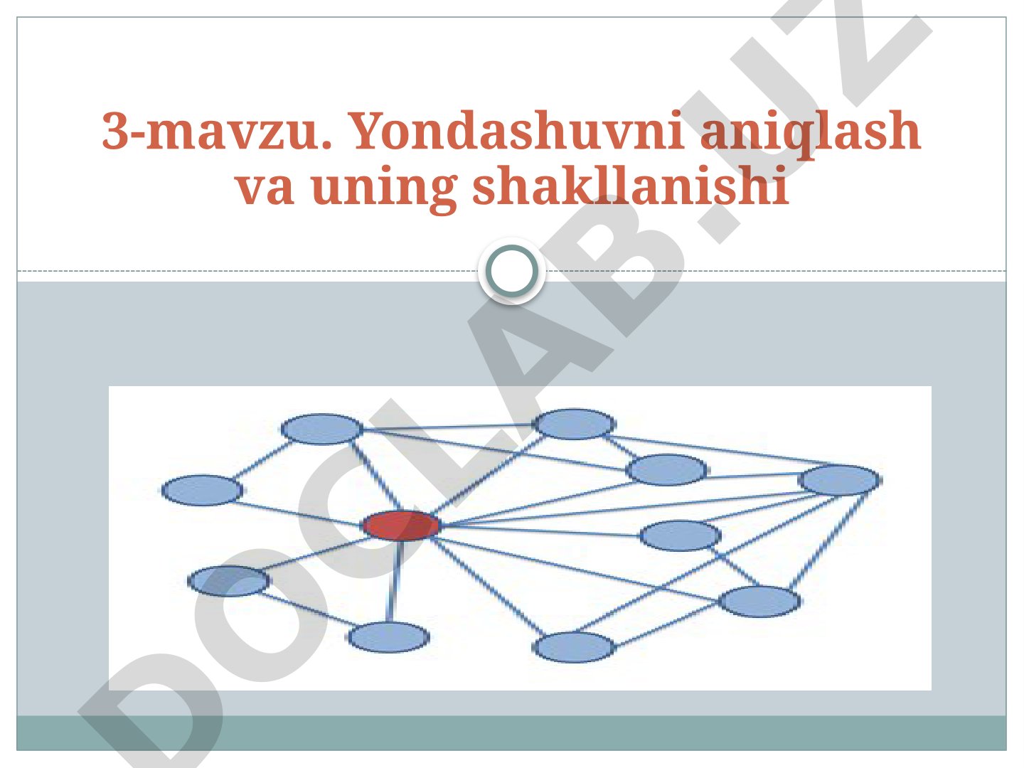Yondashuvni aniqlash va uning shakllanishi