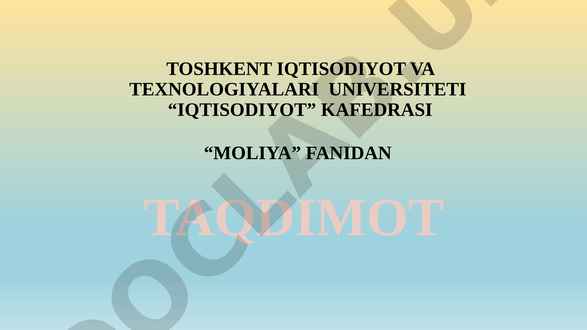 Moliyaviy bozor stavkalari