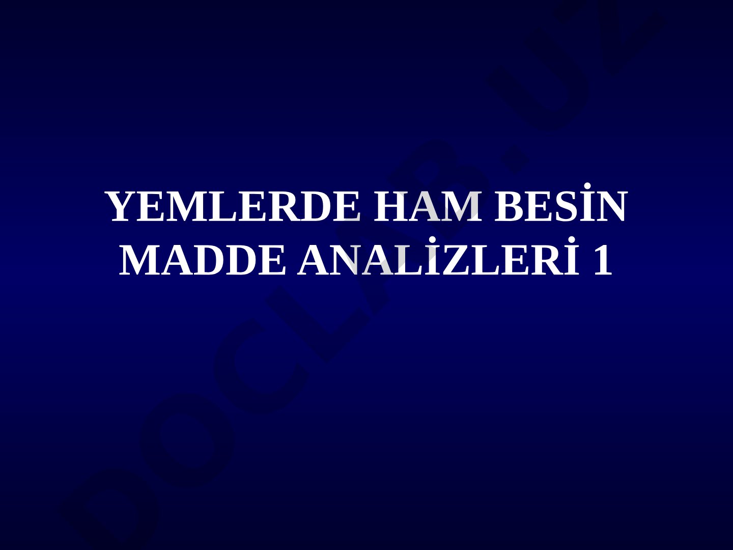 Yemlerde ham besin madde analizleri