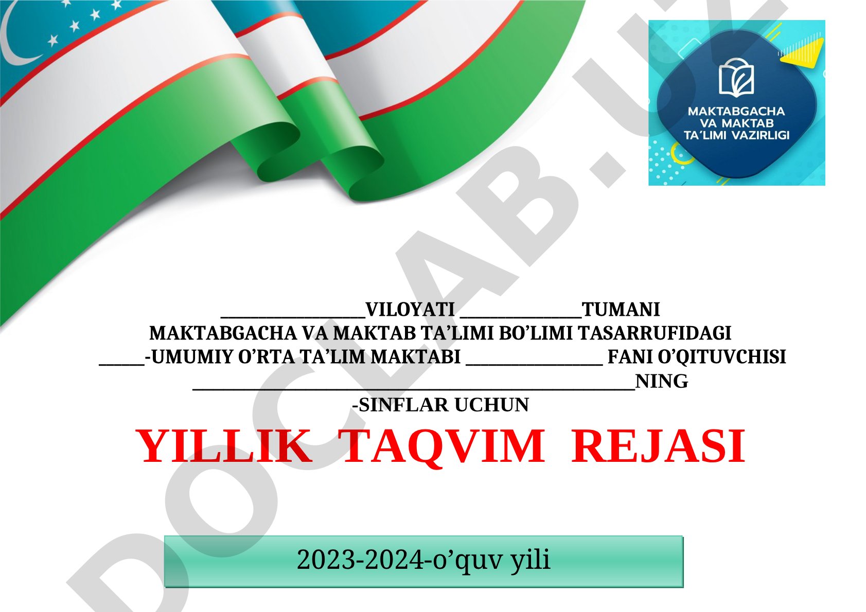 Iqtisodiy bilim asoslari 8-sinf yillik taqvim rejasi