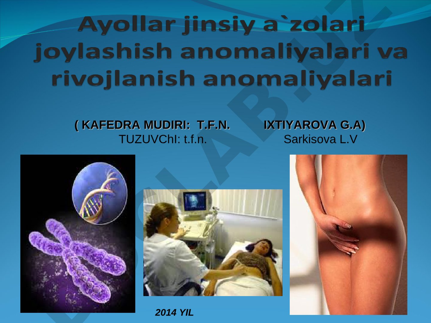 Jinsiy a'zolarning to'g'ri joylashishi