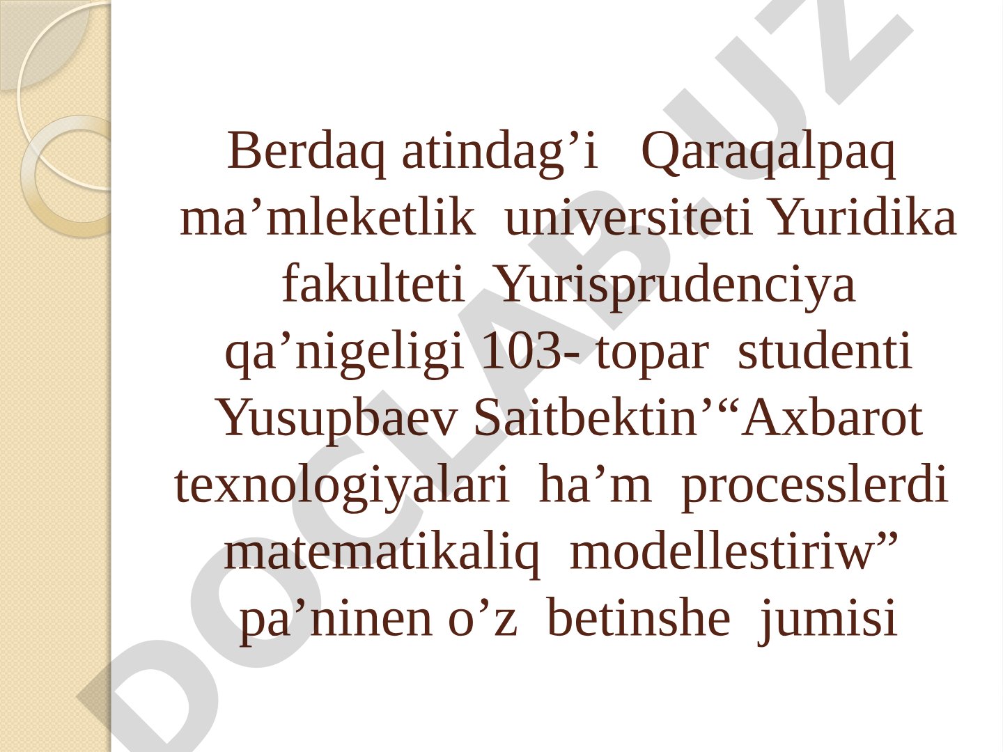 Informaciya ja’miyetin aniqlaw kriteryalari