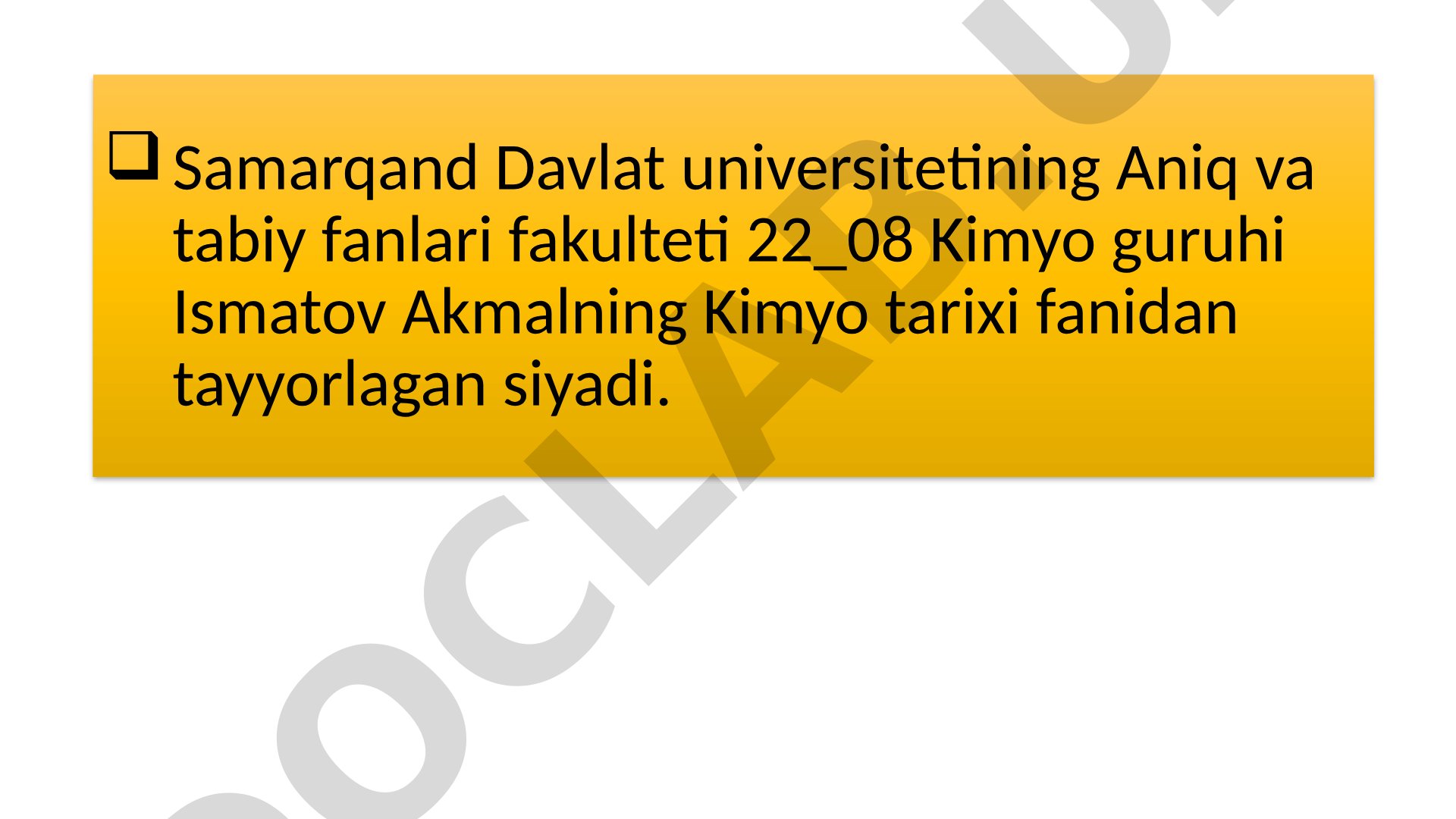 S. Konnisaroning atom reformasi kimyoviy ekvivalint M. Faradey ishlari