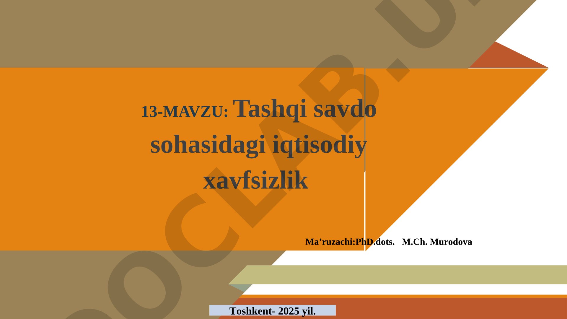 Tashqi savdo sohasidagi iqtisodiy xavfsizlik