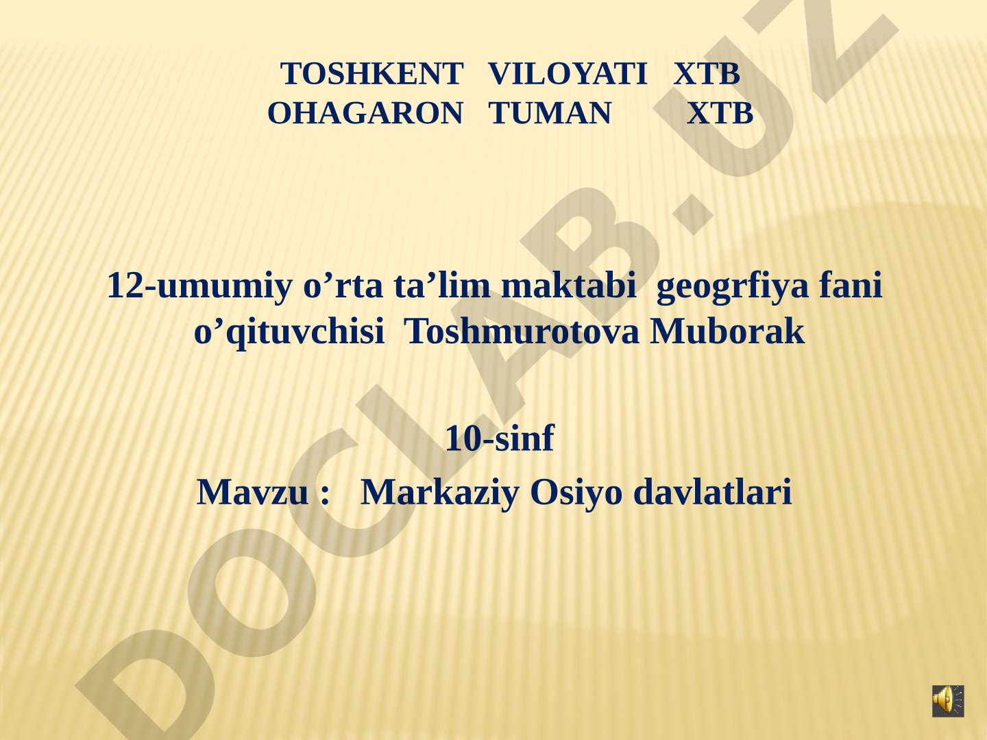 Markaziy Osiyo davlatlari