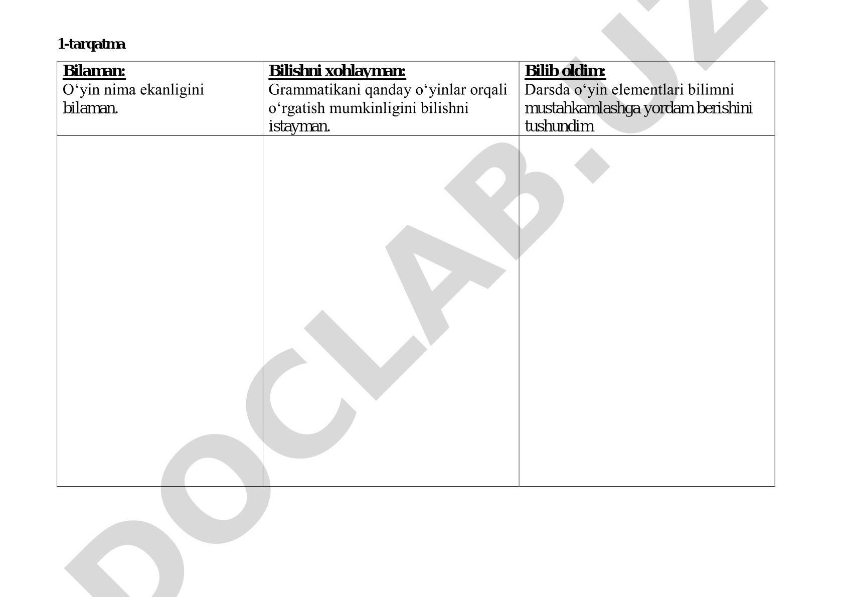 Grammatikani o‘yinlar orqali o‘rgatish metodikasi
