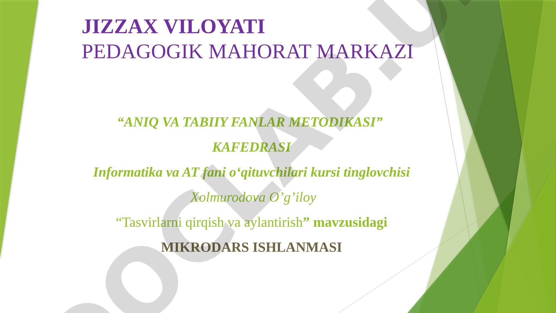Tasvirlarni qirqish va aylantirish