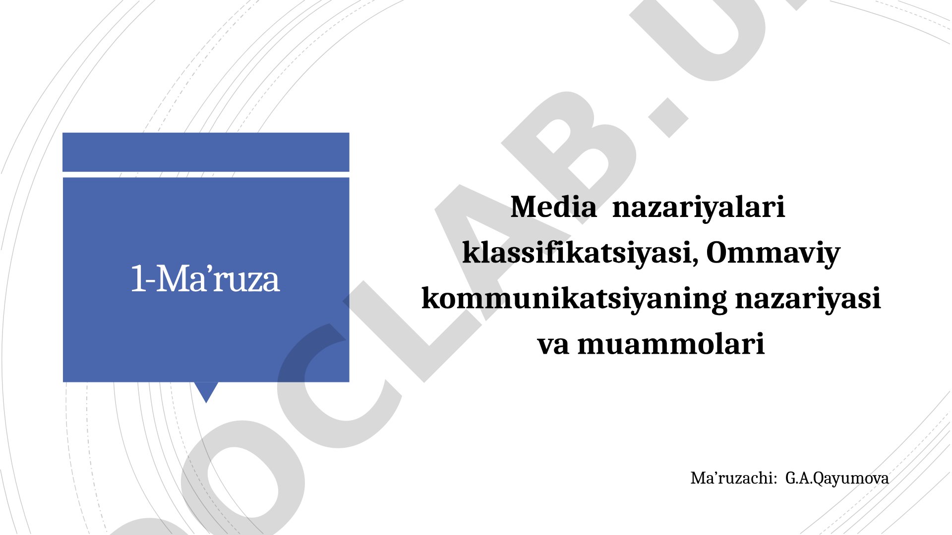 Media nazariyalari klassifikatsiyasi, Ommaviy kommunikatsiyaning nazariyasi va muammolari