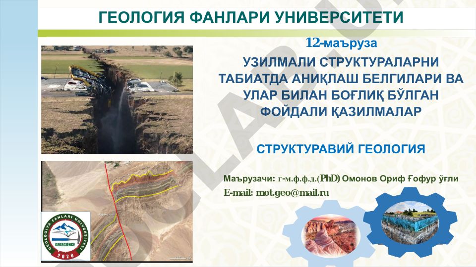 Узилмали структураларни табиатда аниқлаш белгилари ва улар билан боғлиқ фойдали қазилмалар