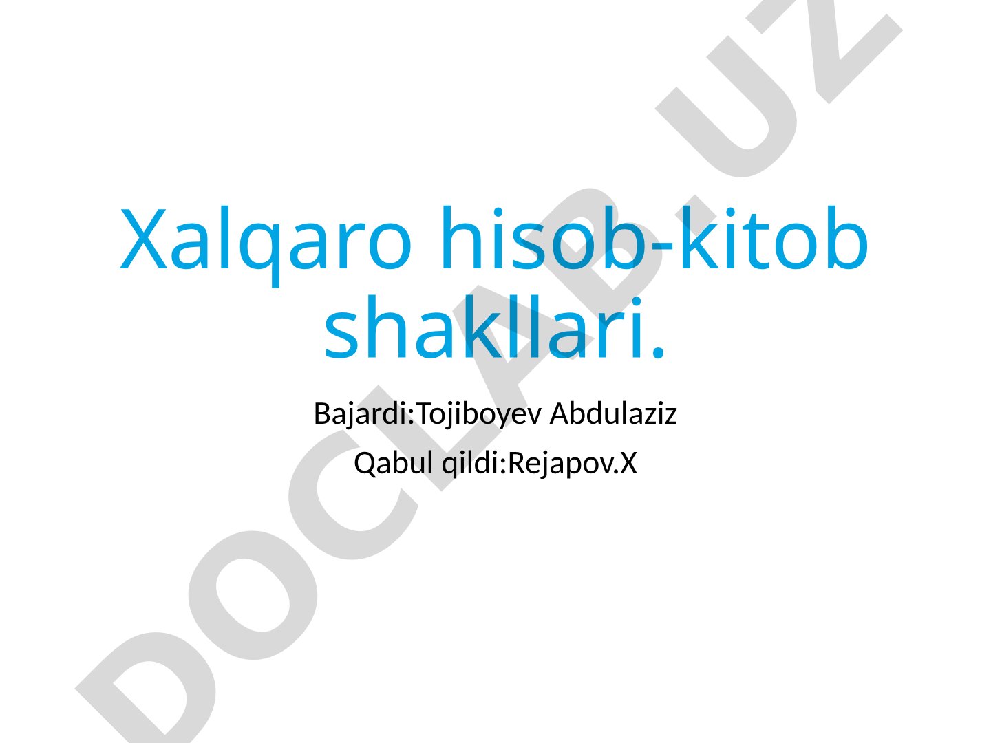 Xalqaro hisob-kitob shakllari