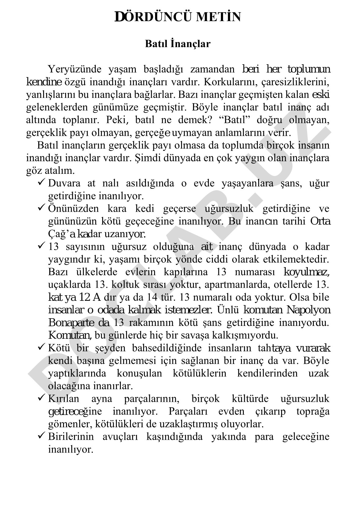 Batıl İnançlar