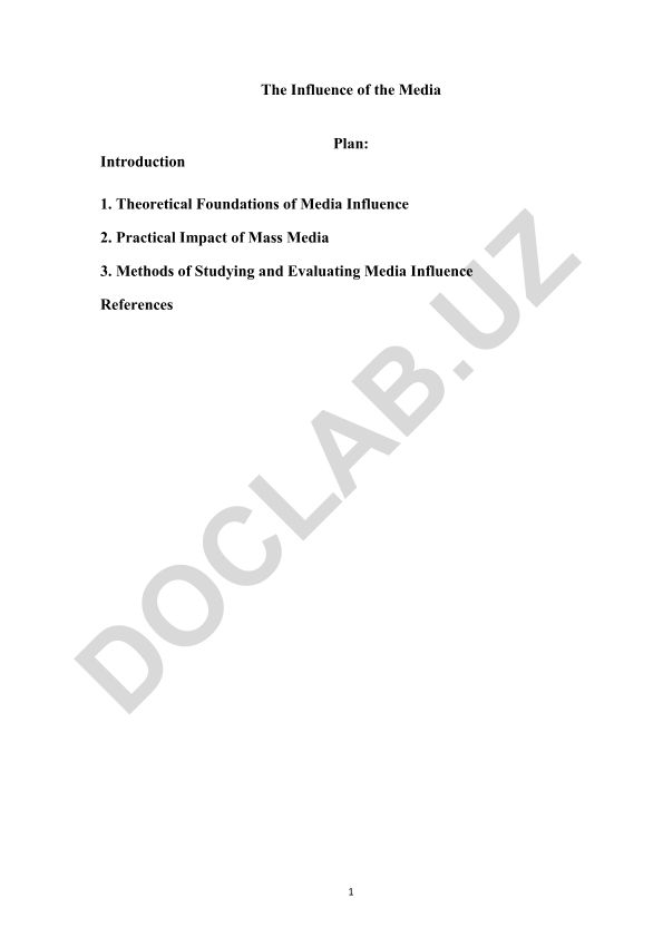The Influence of the Media Plan
