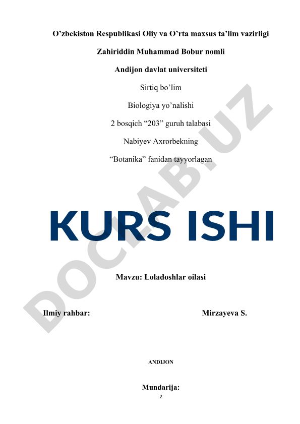 Loladoshlar oilasi