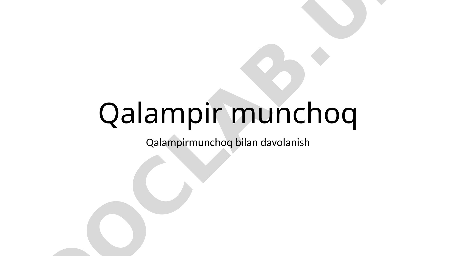 Qalampir munchoq Qalampirmunchoq bilan davolanish