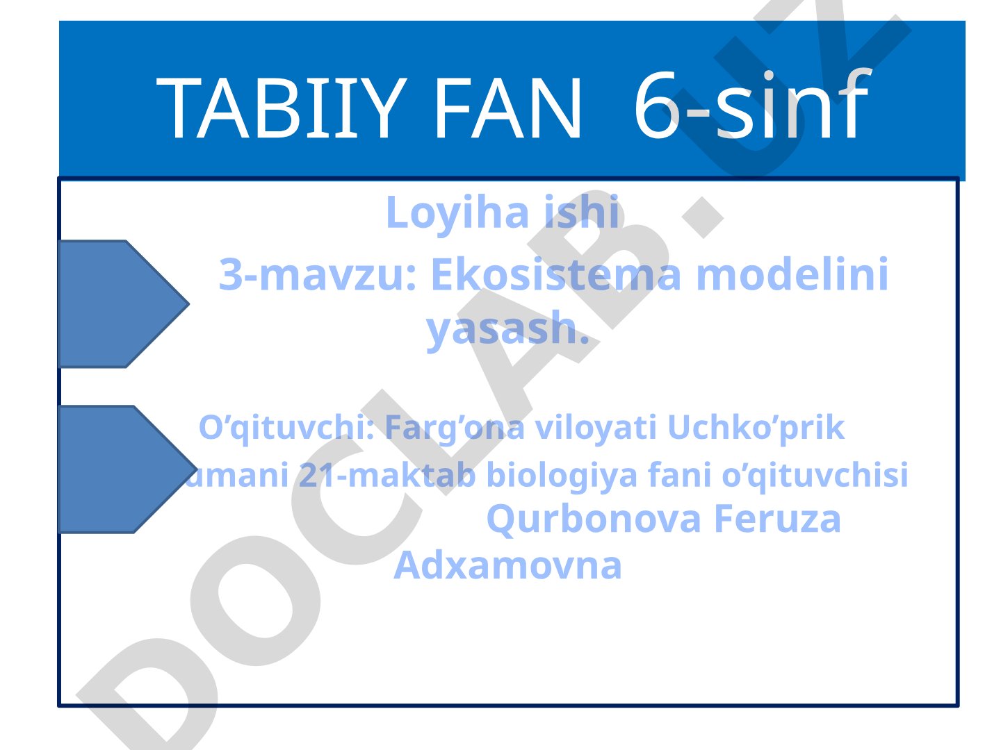 Ekosistema modelini yasash