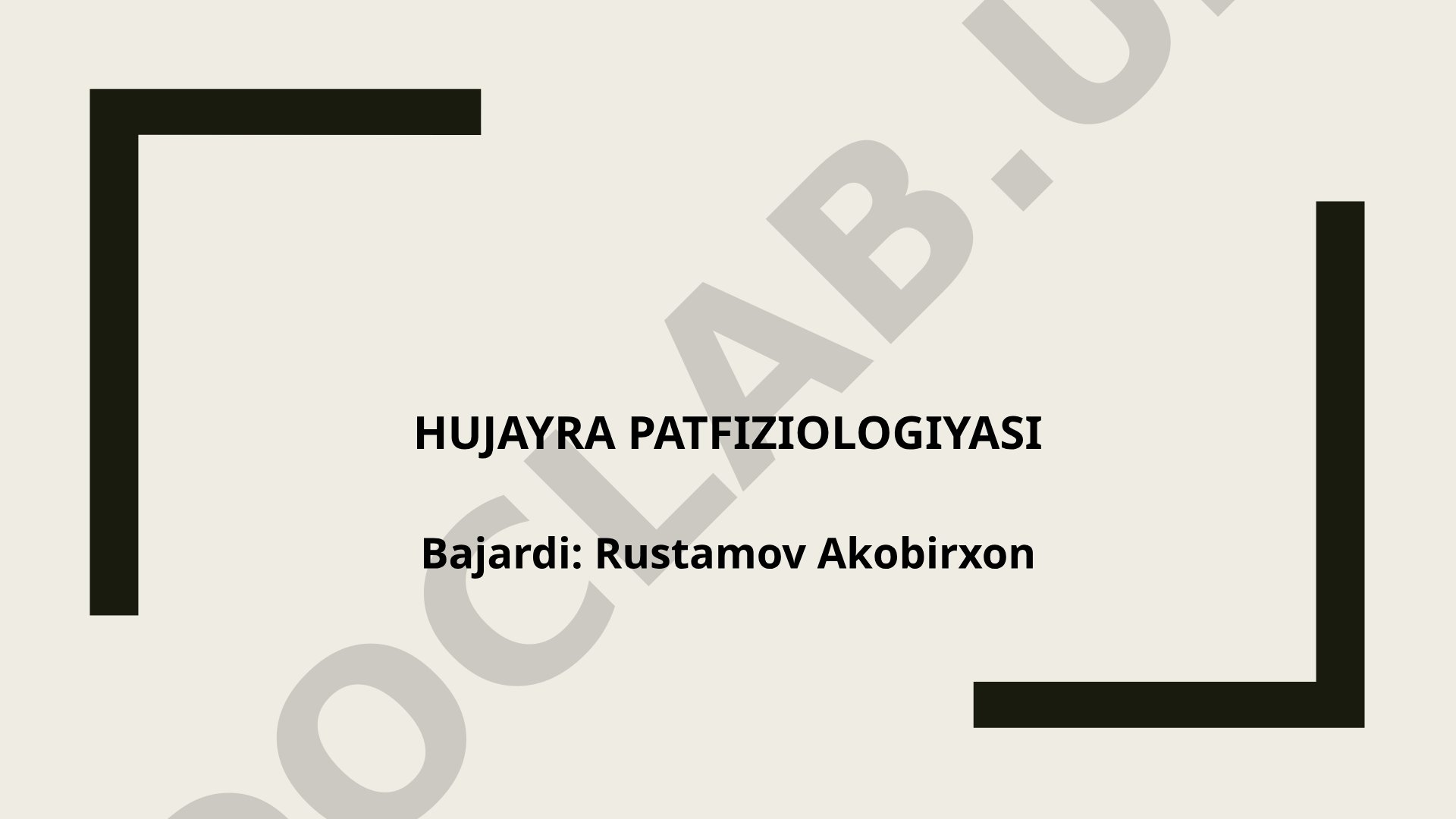 Hujayra patfiziologiyasi