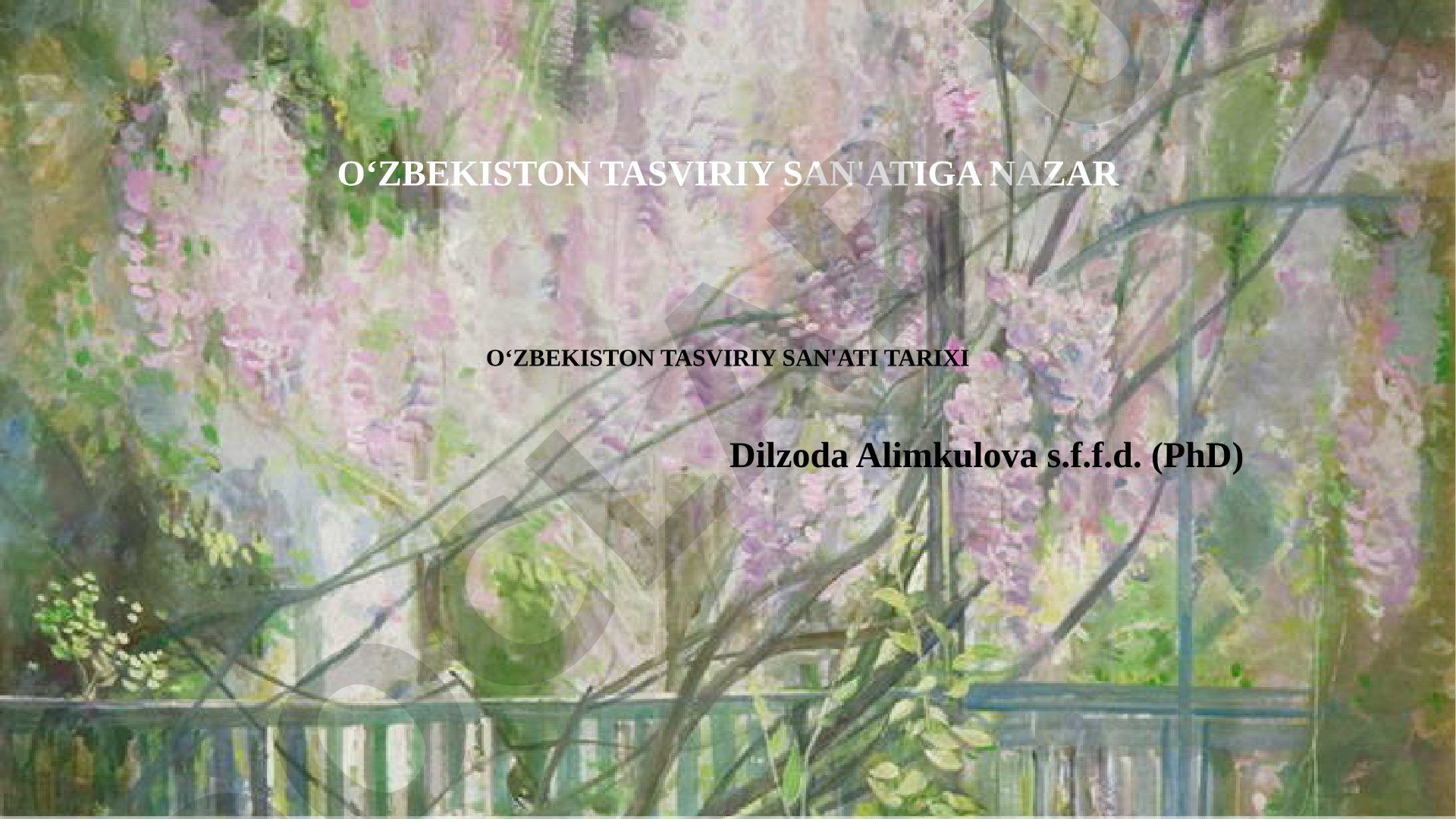 O‘zbekiston tasviriy san'ati tarixi