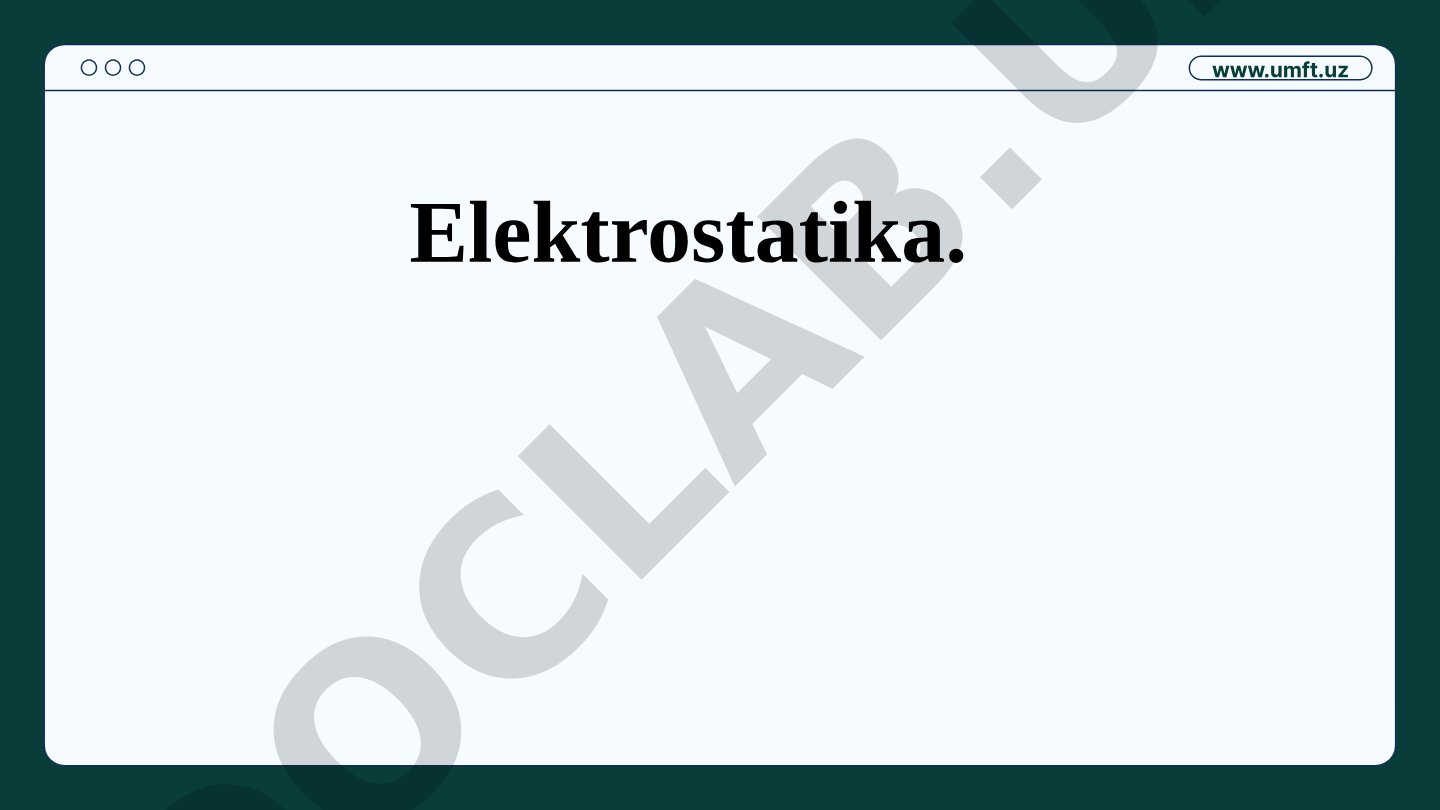 Elektrostatika