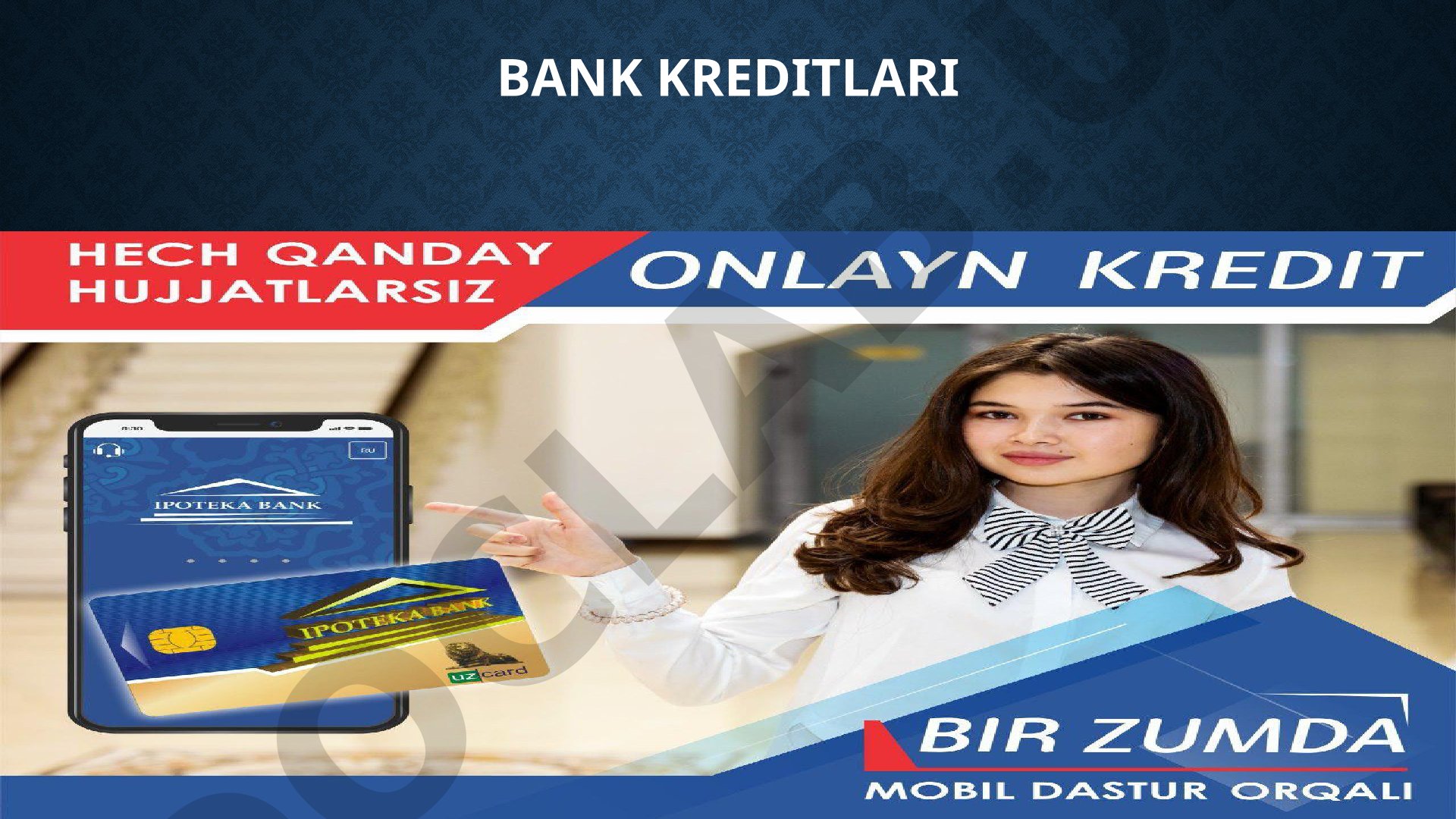 Bank kreditlari va foiz stavkasi