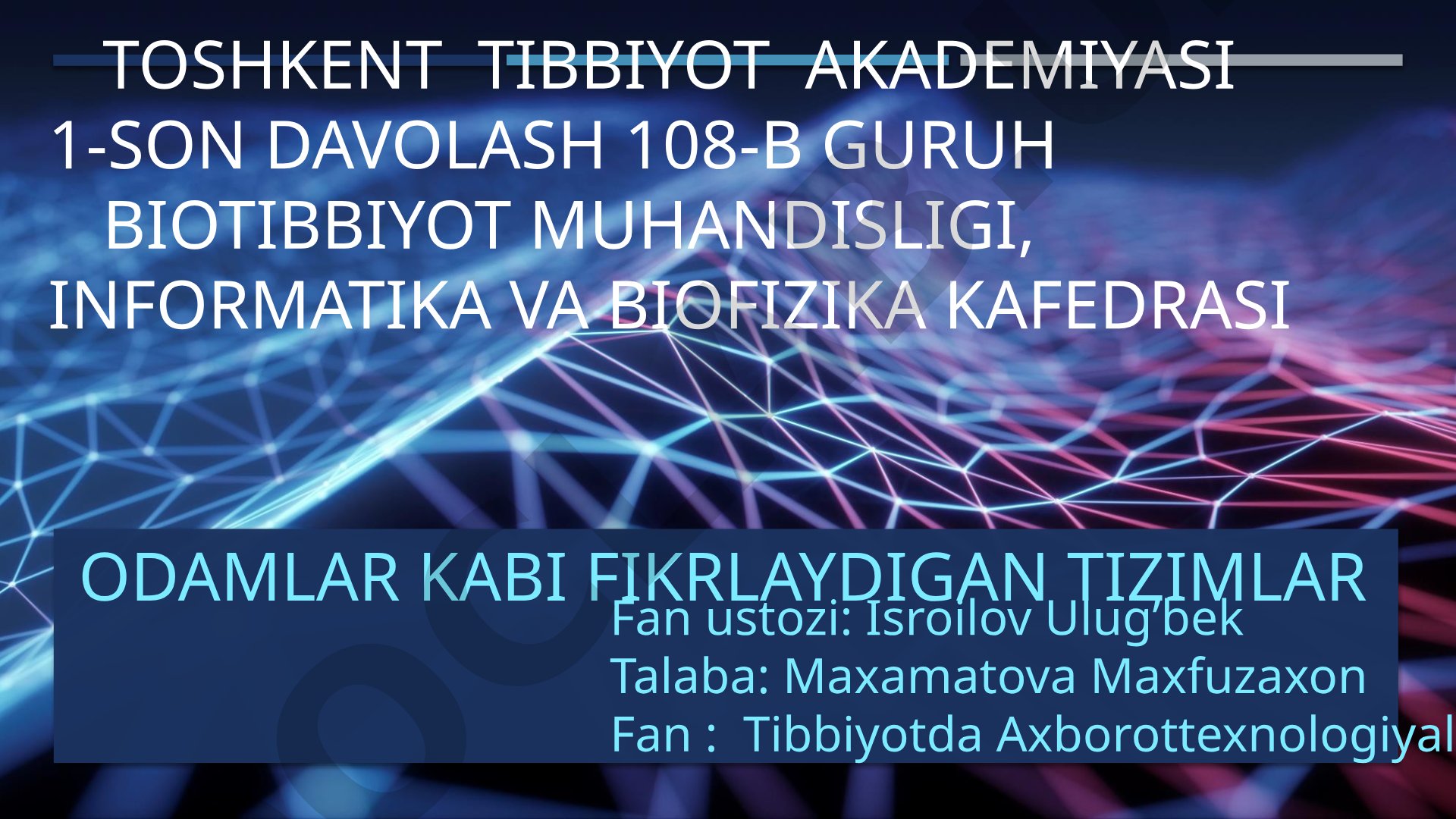 Odamlar kabi fikrlaydigan tizimlar
