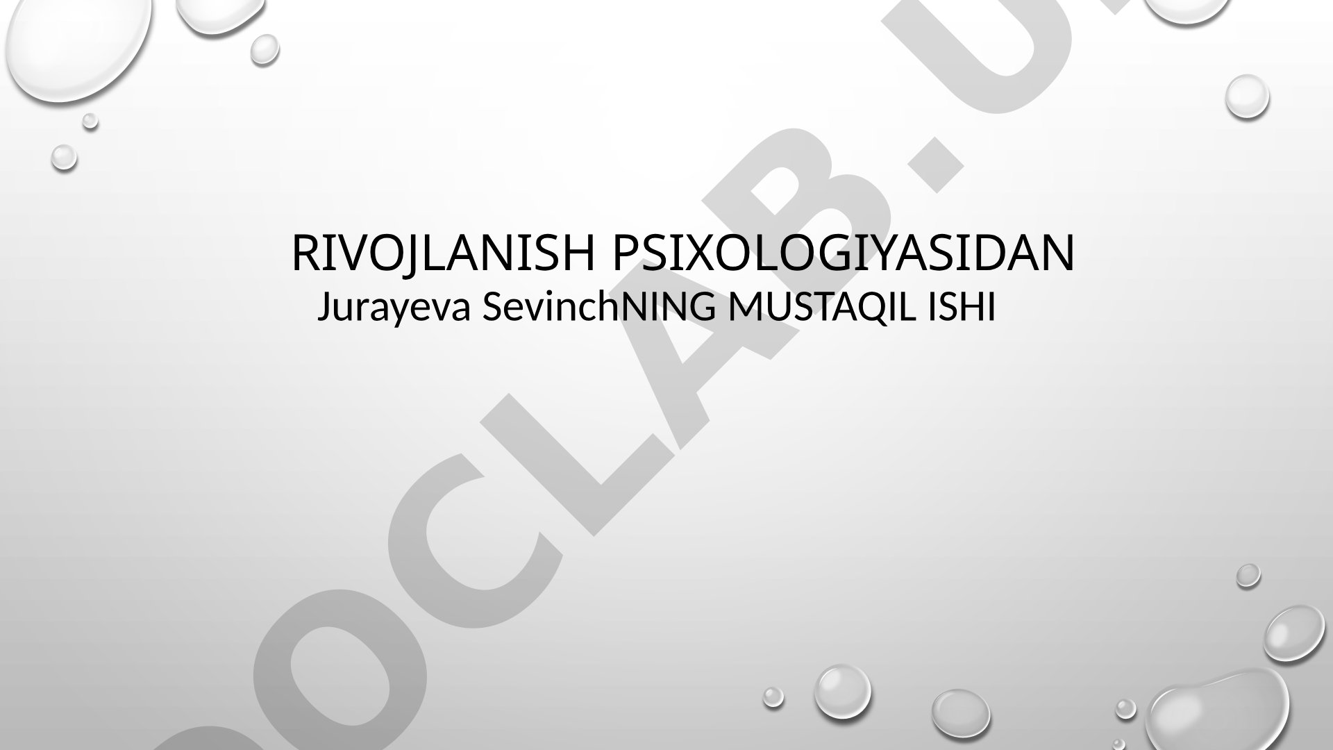 Psixologik maktablarda rivojlanish nazariyalari