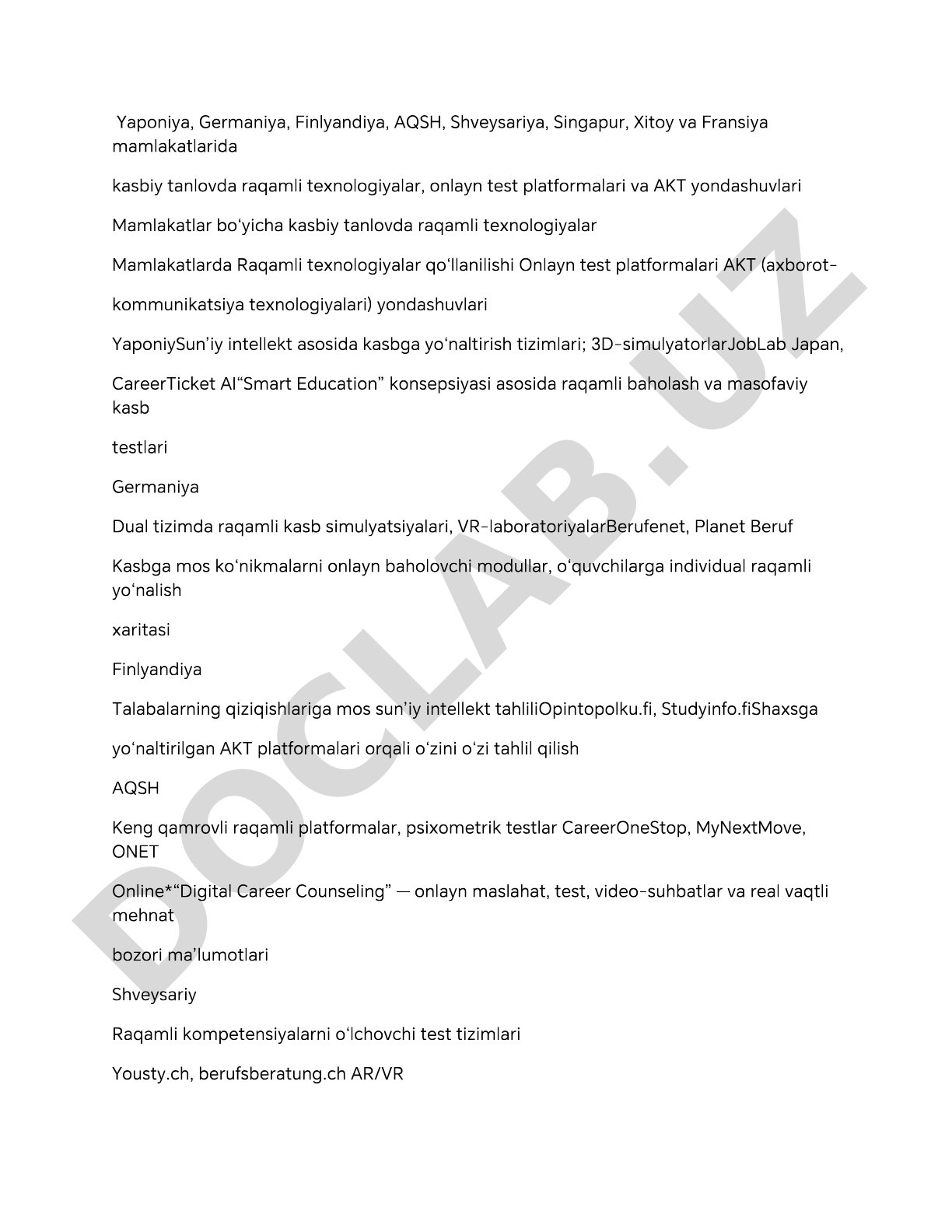 Kasbiy tanlovda raqamli texnologiyalar va AKT yondashuvlari