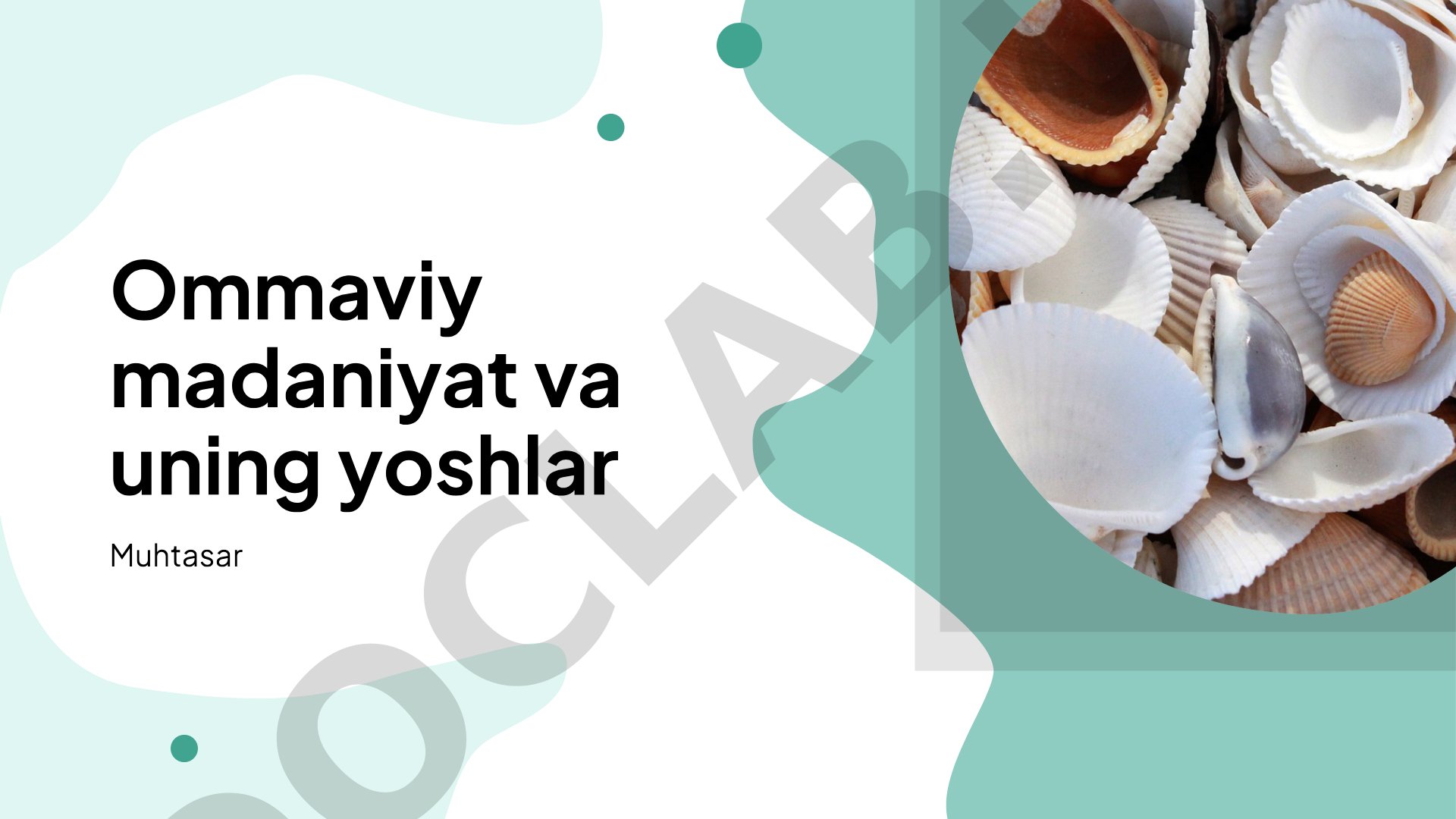 Ommaviy madaniyat va uning yoshlar