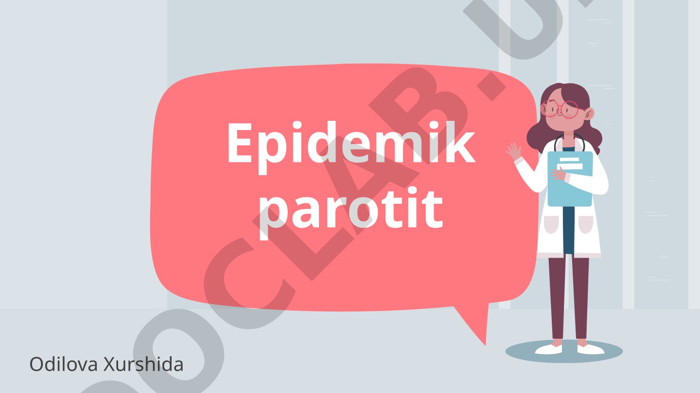 Epidemik parotit (tepki) kasalligi