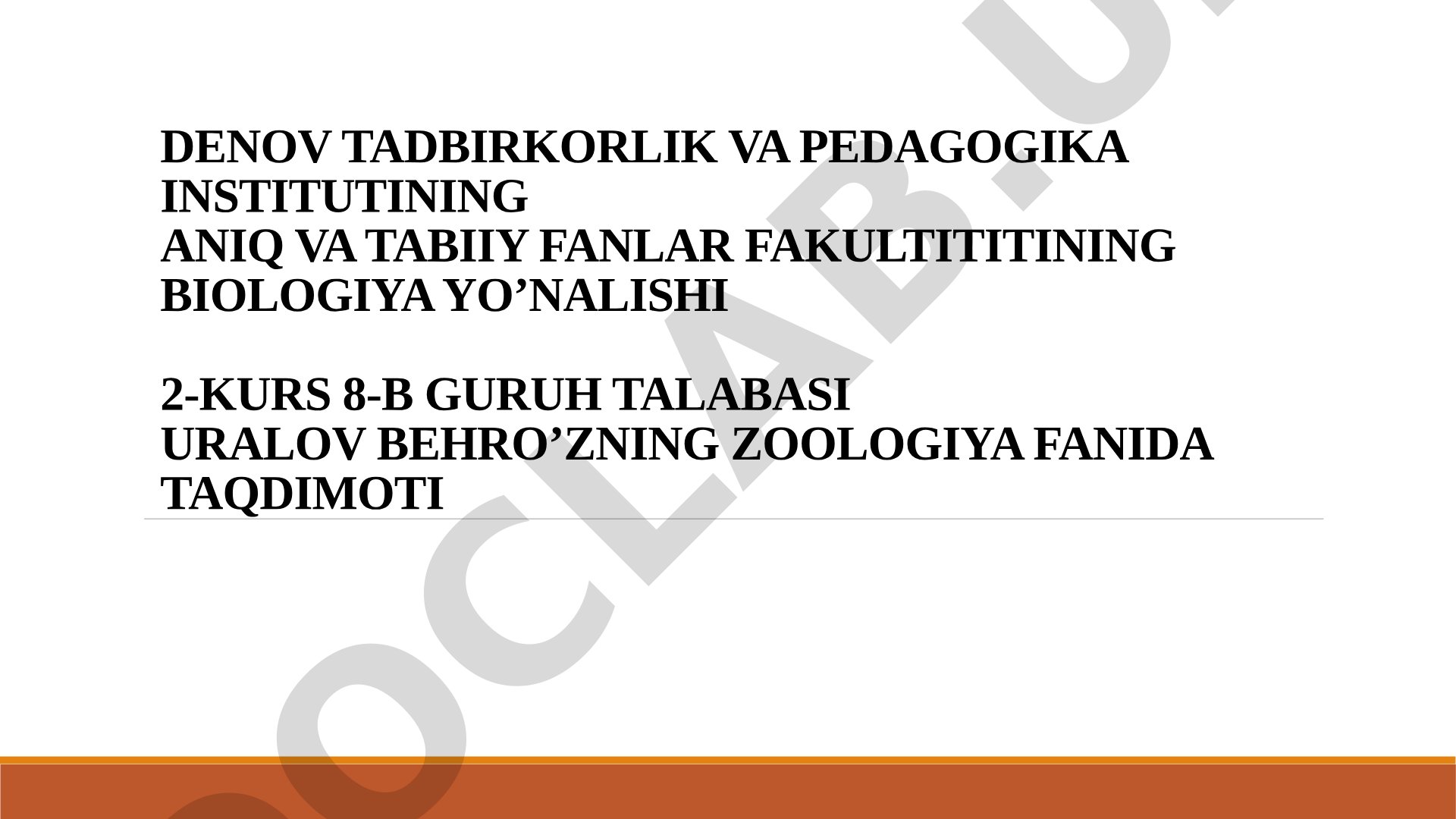 Umurtqalilar- Vertebrata yoki Bosh skeletlilar-Craniata kenja tipi