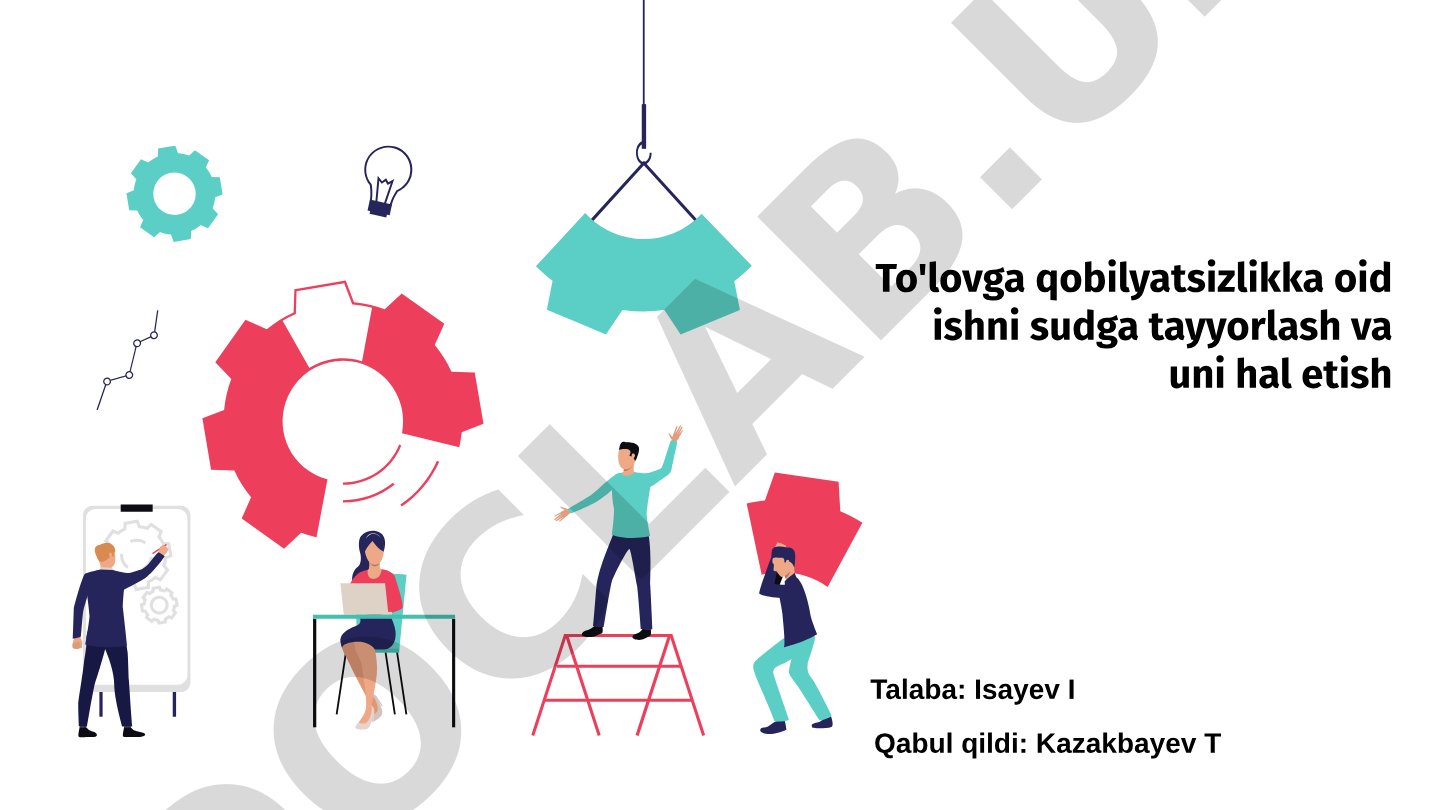 To'lovga qobilyatsizlikka oid ishni sudga tayyorlash va uni hal etish